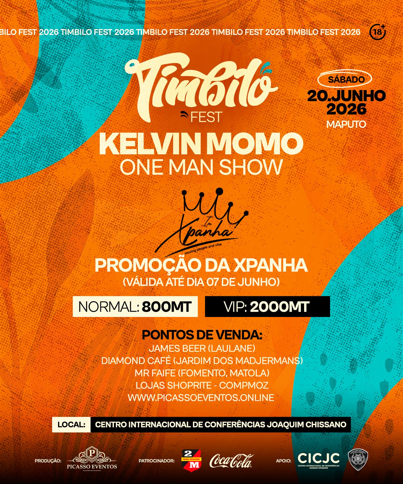 Timbilo Fest 2026: Kelvin Momo Traz o Seu "One Man Show" a Maputo no Dia 20 de Junho